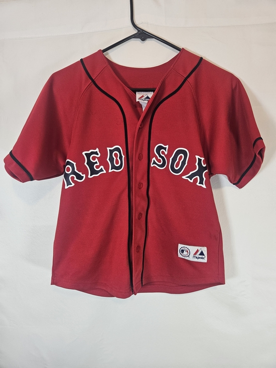 Majestic Other - Majestic Red Kids Boston Red Sox Jersey with Black Trim Varitek #33